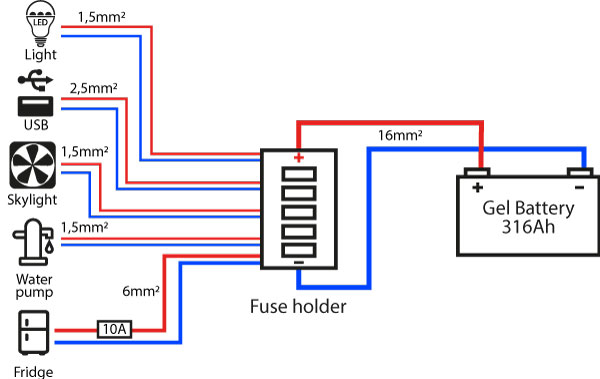 12V circuit scheme